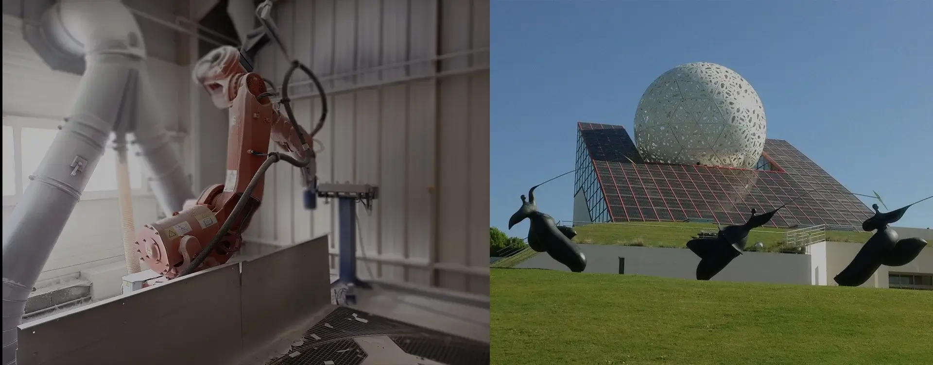 Greau Polyester machine et boule futuroscope